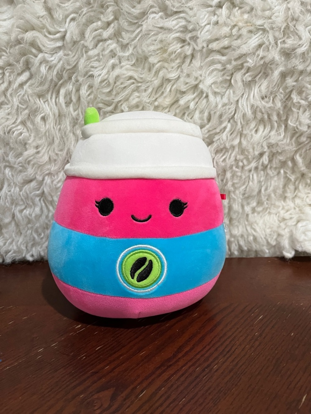 Squishmallows Pink Blue White Coffee Cup Plush